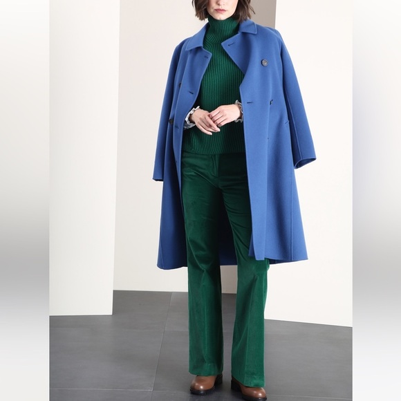 NWOT Weekend MaxMara label-cut Green Bootcut Trousers IT38 US2/4 - Picture 5 of 17